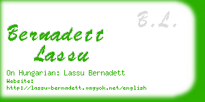 bernadett lassu business card